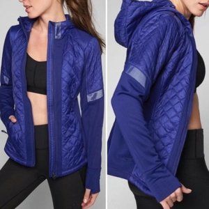 Athleta Rock Springs Blue Hooded Spring Jacket - Running Blue Womens XS